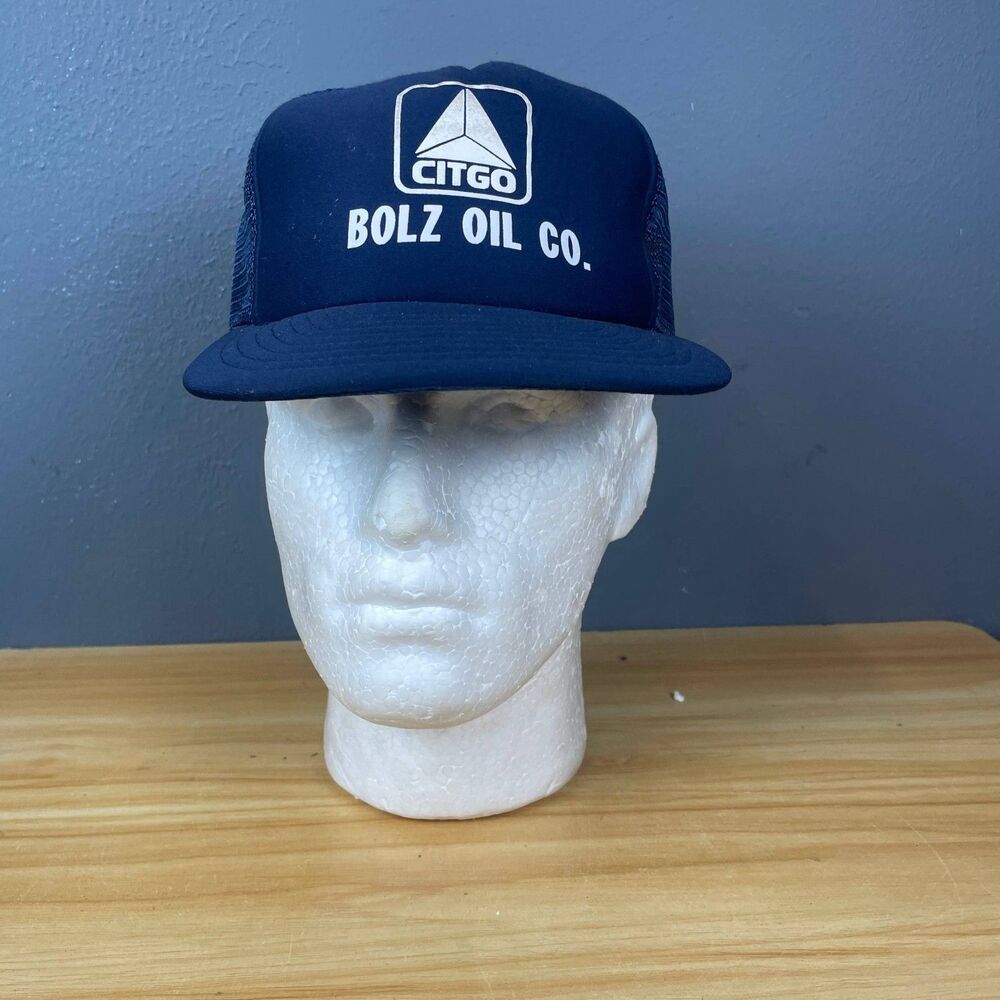 CITGO Bolz Oil Co Trucker Hat Mens Blue Snapback WearGuard Cap Casual Outdoor